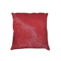 18" Red Cowhide Throw Pillow