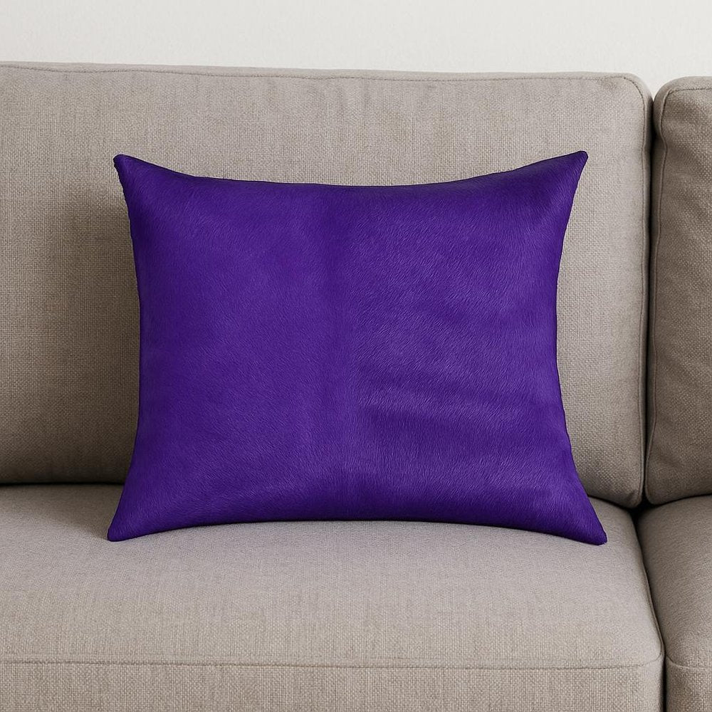 18" Chocolate Cowhide Throw Pillow