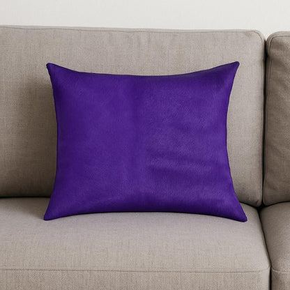 18" Chocolate Cowhide Throw Pillow