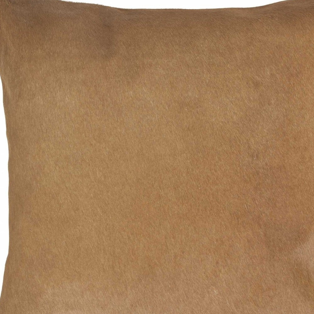 18" Red Cowhide Throw Pillow