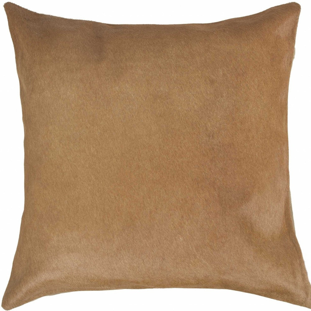 18" Red Cowhide Throw Pillow