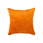 18" Orange Cowhide Throw Pillow