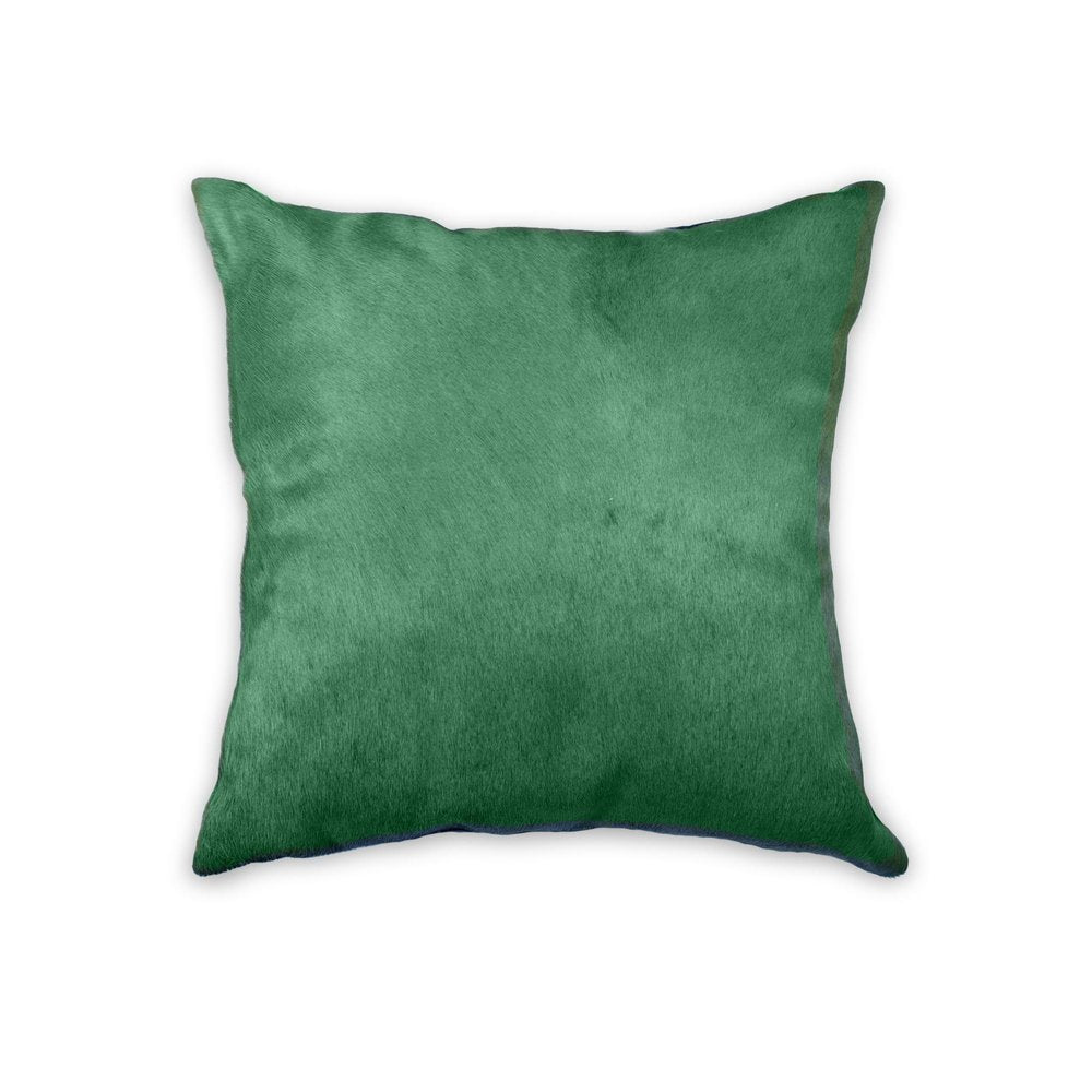18" White And Black Cowhide Throw Pillow
