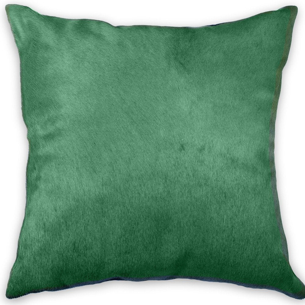 18" White And Black Cowhide Throw Pillow