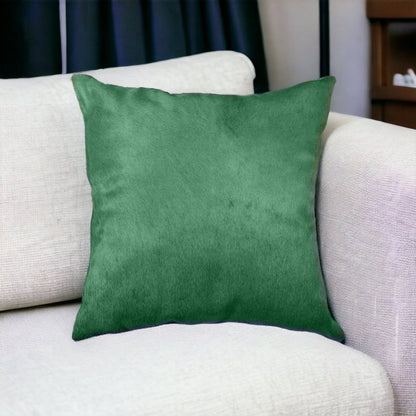18" White And Black Cowhide Throw Pillow