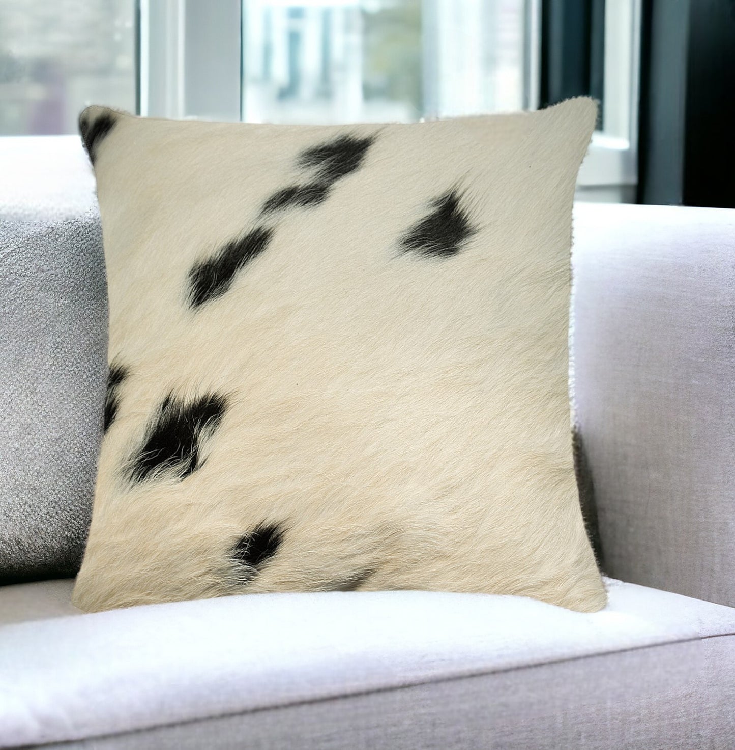 18" Verde Cowhide Throw Pillow