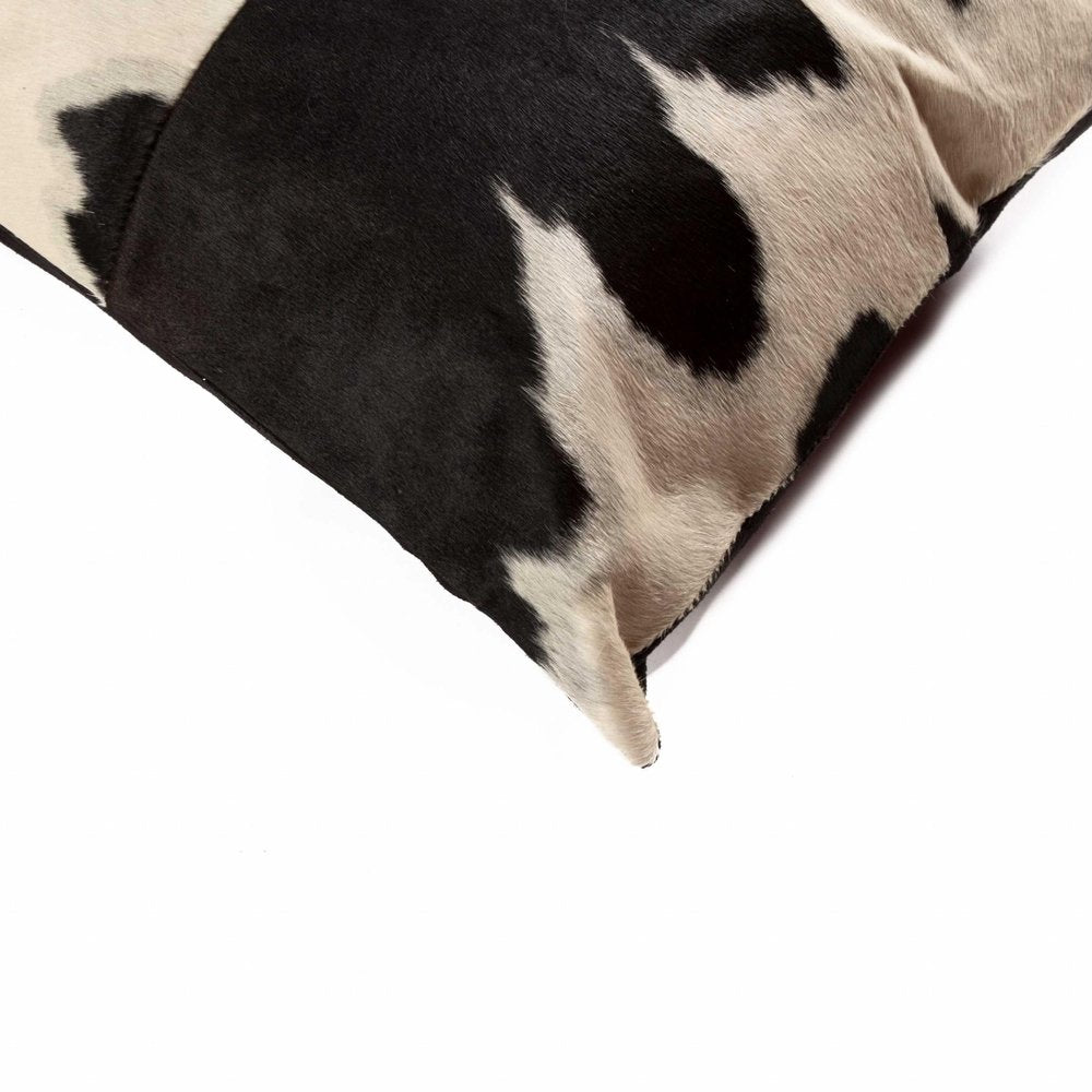 18" Chocolate Brown Cowhide Throw Pillow