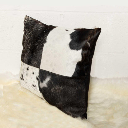 18" Chocolate Brown Cowhide Throw Pillow