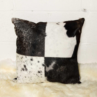 18" Chocolate Brown Cowhide Throw Pillow