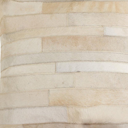 18" Tan Cowhide Throw Pillow
