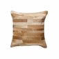 18" Tan Cowhide Throw Pillow