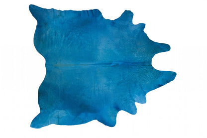 6' X 7' Red Cowhide Area Rug