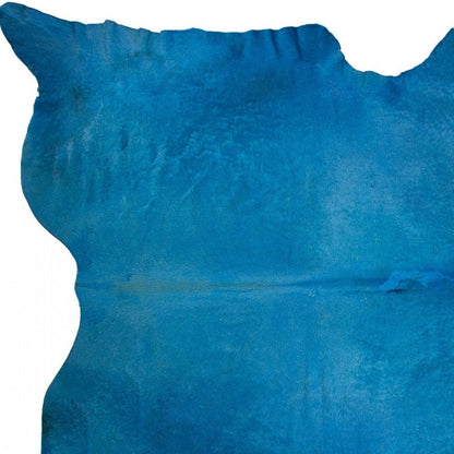 6' X 7' Red Cowhide Area Rug