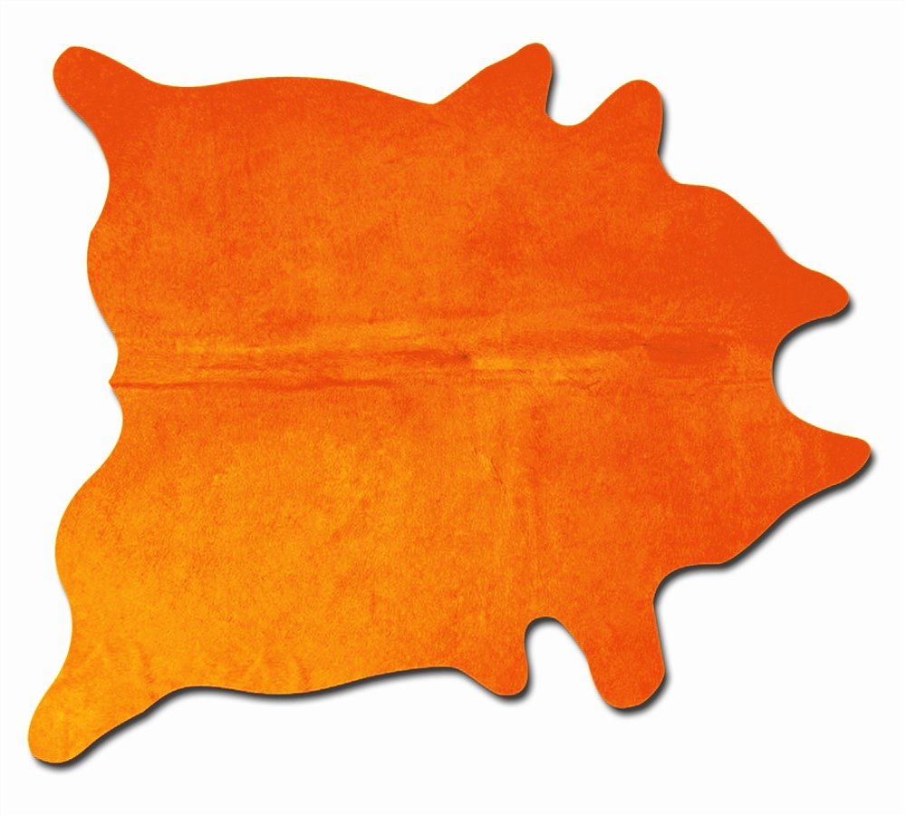 6' X 7' Red Cowhide Area Rug