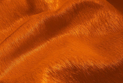 6' X 7' Red Cowhide Area Rug