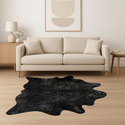 72" X 84" Chocolate And Gold Cowhide - Area Rug