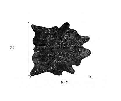 6' X 7' Natural Cowhide Cowhide Print Area Rug