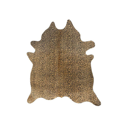 6' X 7' Black And White Cowhide Animal Print Area Rug