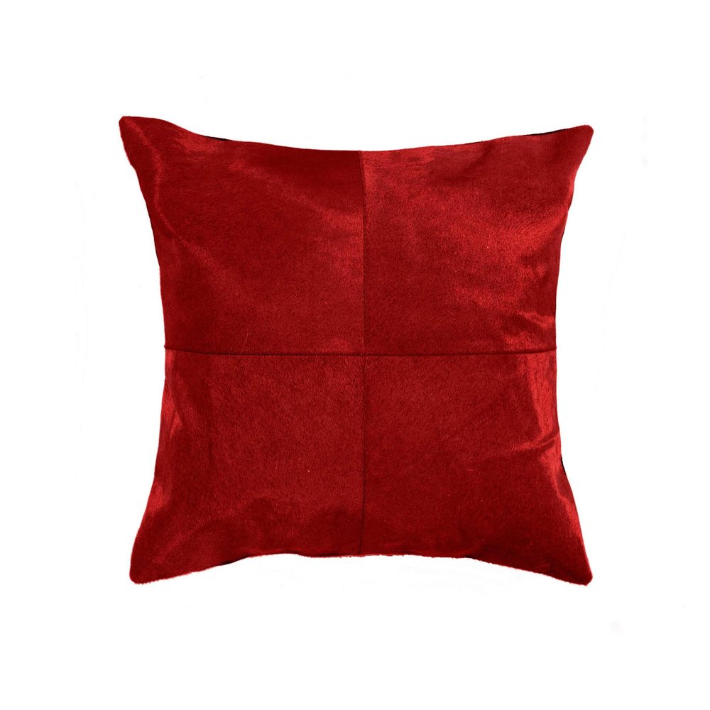 18" Chocolate Brown Cowhide Throw Pillow