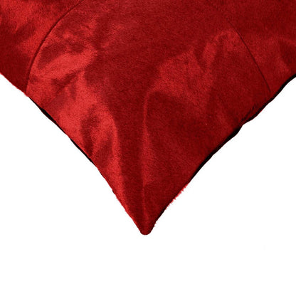18" Chocolate Brown Cowhide Throw Pillow