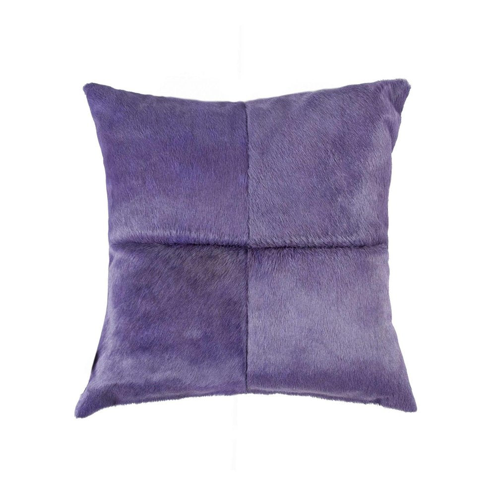 18" Chocolate Brown Cowhide Throw Pillow
