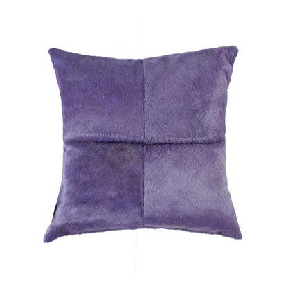 18" Chocolate Brown Cowhide Throw Pillow