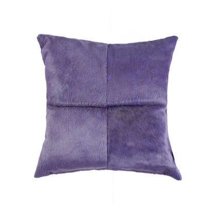 18" Black and White Cowhide Throw Pillow