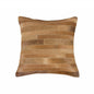 18" Brown Cowhide Throw Pillow