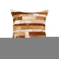 18" Brown and White Cowhide Throw Pillow