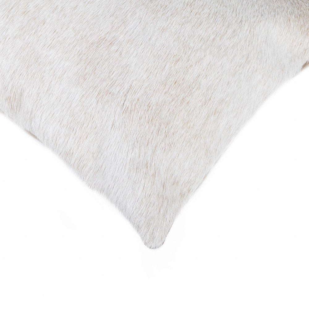 12" X 20" Natural Cowhide Lumbar Throw Pillow