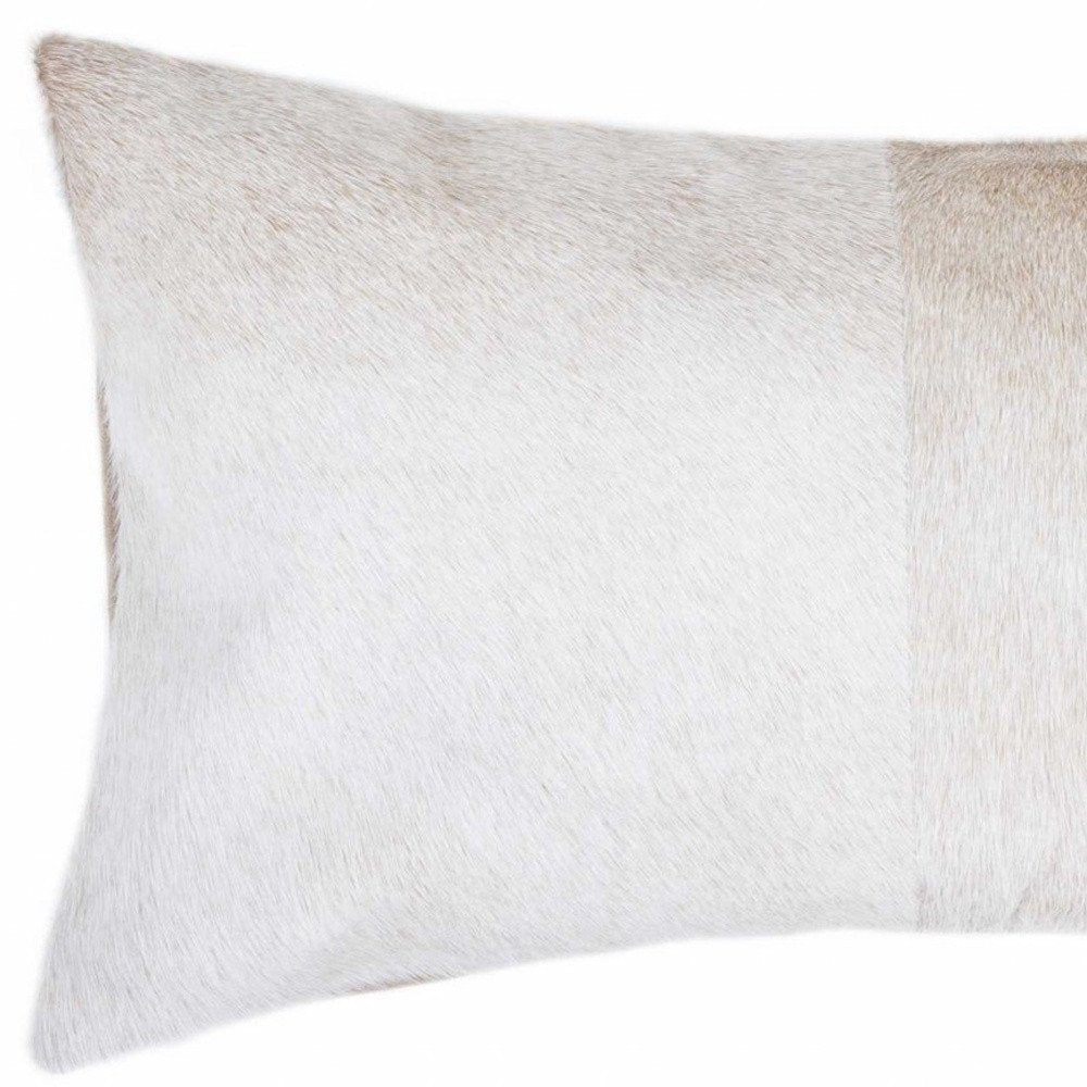 12" X 20" Lime Green Cowhide Throw Pillow