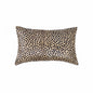 12" X 20" Orange and Black Cowhide Throw Pillow