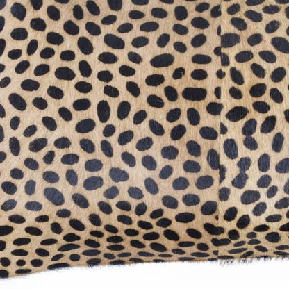 12" X 20" Orange and Black Cowhide Throw Pillow