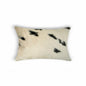 12" X 20" Black And White Cowhide Throw Pillow