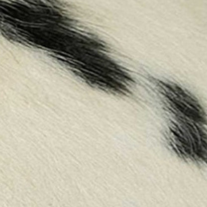 12" X 20" X 5" White And Black Cowhide  Pillow
