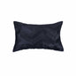 12" X 20" Black Cowhide Throw Pillow