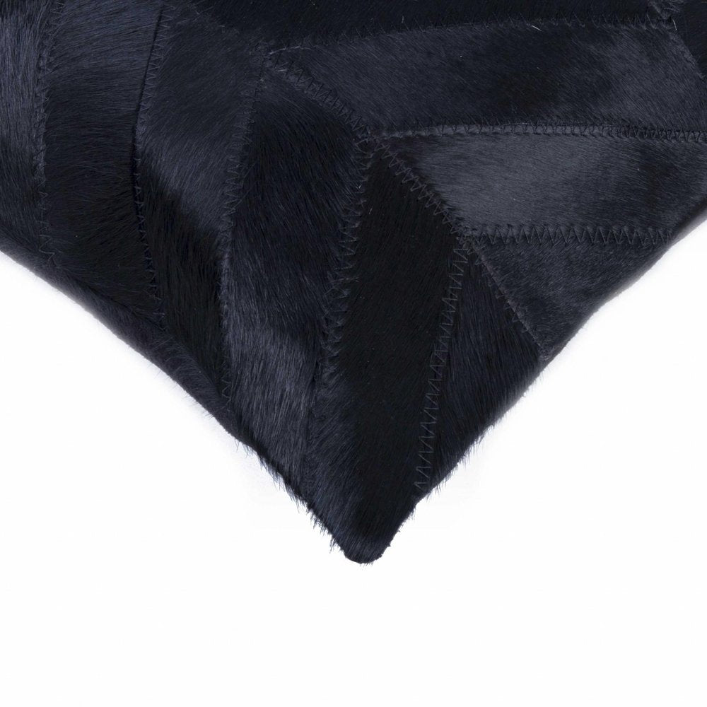 12" X 20" Natural Chevron Cowhide Throw Pillow