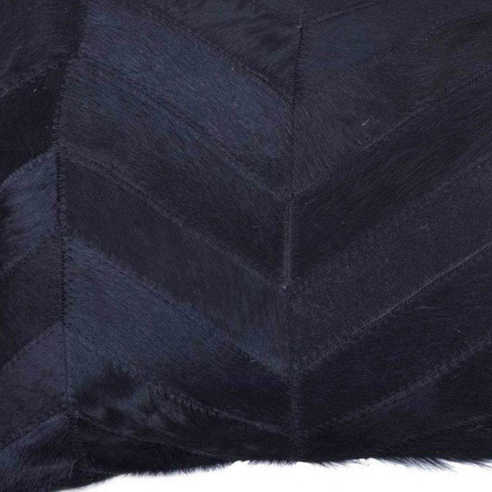 12" X 20" Natural Chevron Cowhide Throw Pillow
