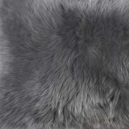 12" X 20" X 5" Gray Sheepskin  Pillow