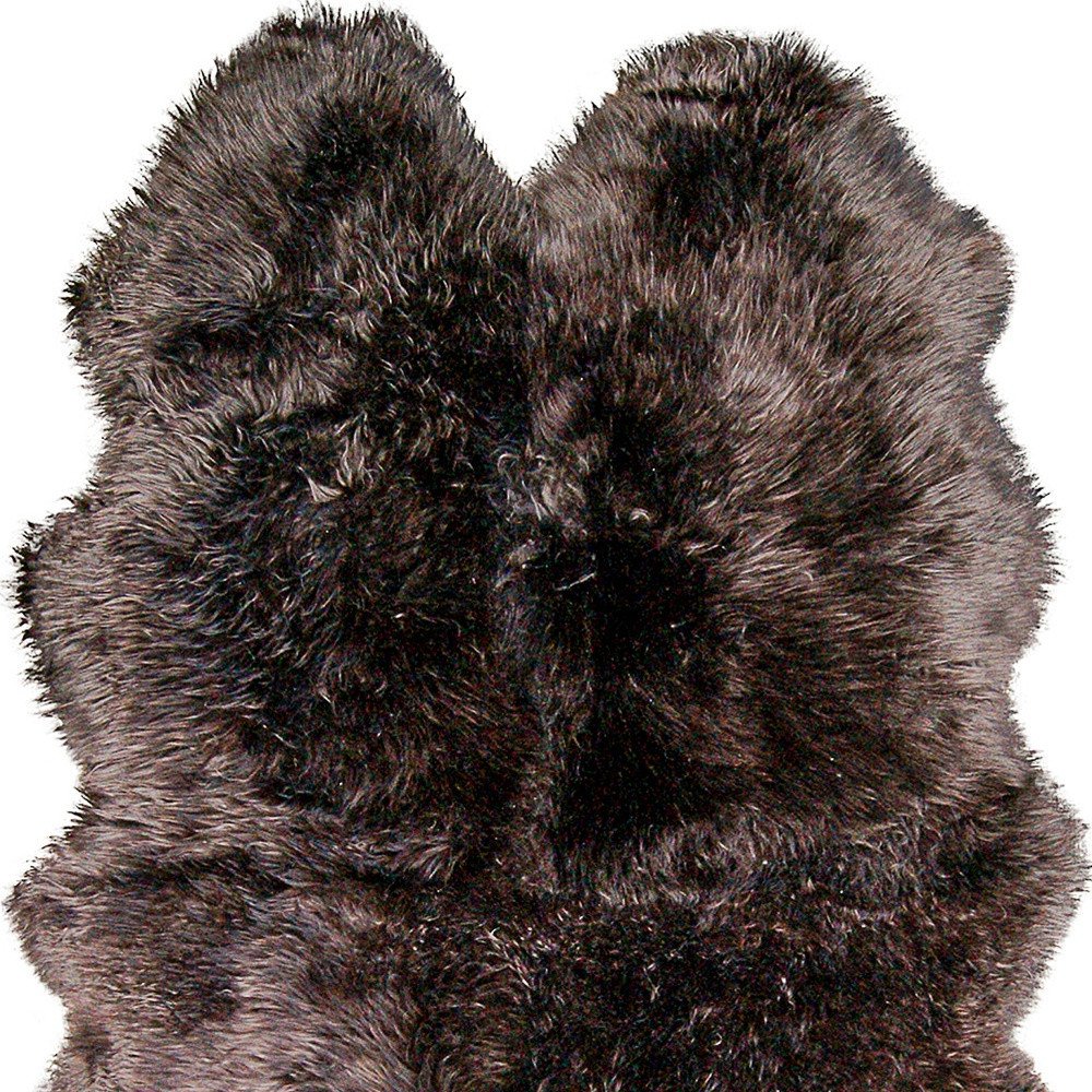 4' X 6' Chocolate Genuine Sheepskin Area Rug