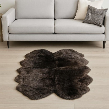 4' X 6' Chocolate Genuine Sheepskin Area Rug