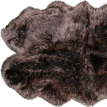4' X 6' Chocolate Genuine Sheepskin Area Rug