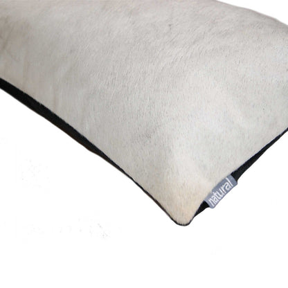 12" X 20" Brown Black And White Cowhide Throw Pillow