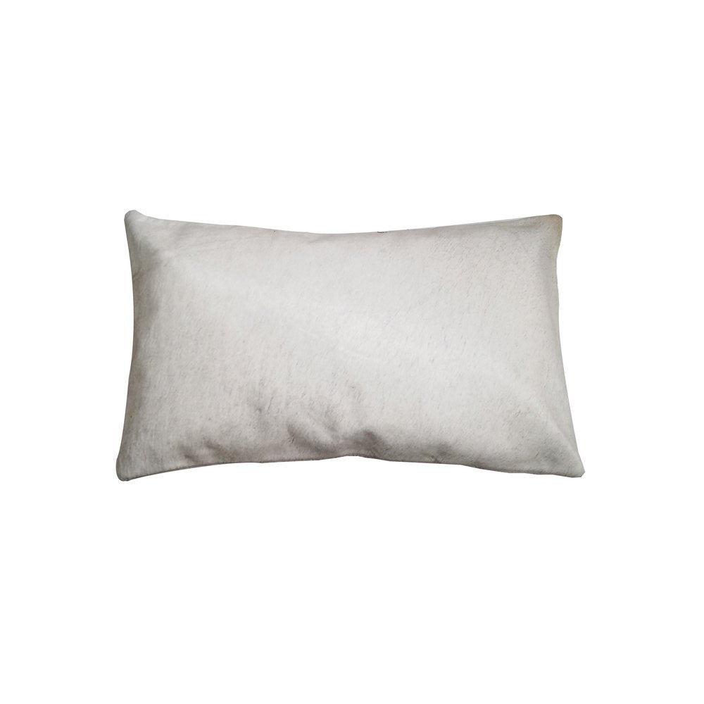 12" X 20" Brown Black And White Cowhide Throw Pillow