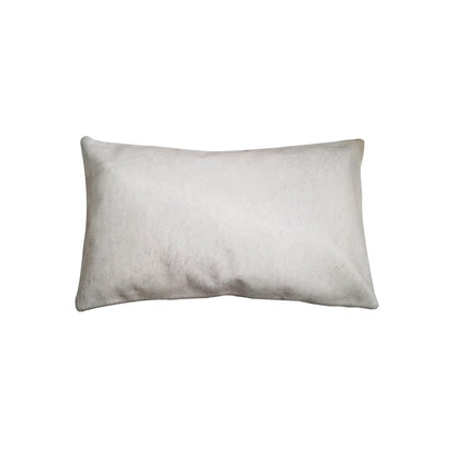 12" X 20" Brown Black And White Cowhide Throw Pillow