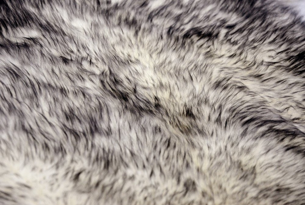4' X 6' Gray Genuine Sheepskin Handmade Area Rug