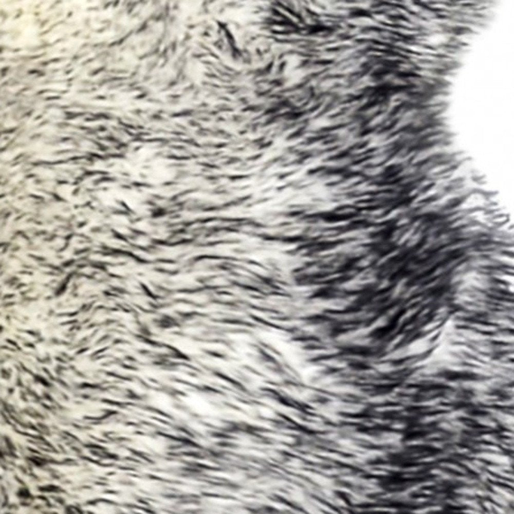 4' X 6' Gray Genuine Sheepskin Handmade Area Rug