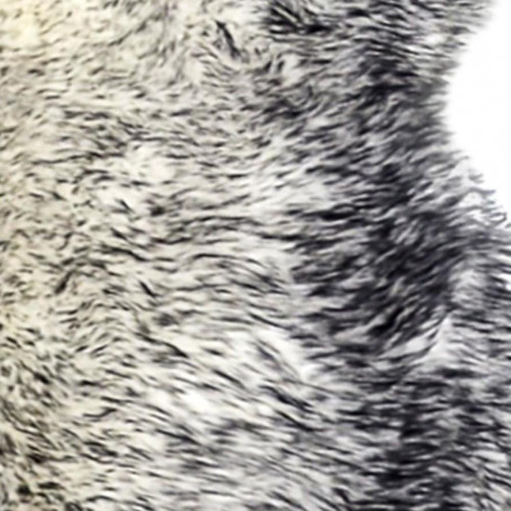 4' X 6' Gray Genuine Sheepskin Handmade Area Rug