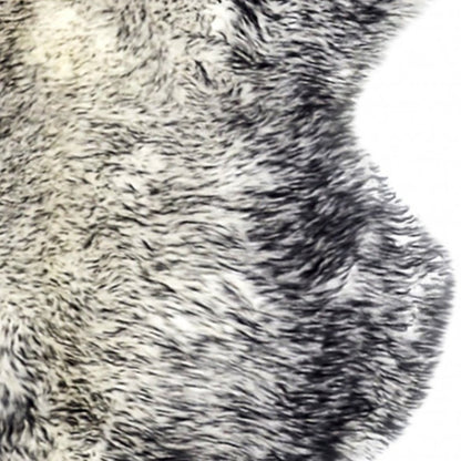 4' X 6' Gray Genuine Sheepskin Handmade Area Rug