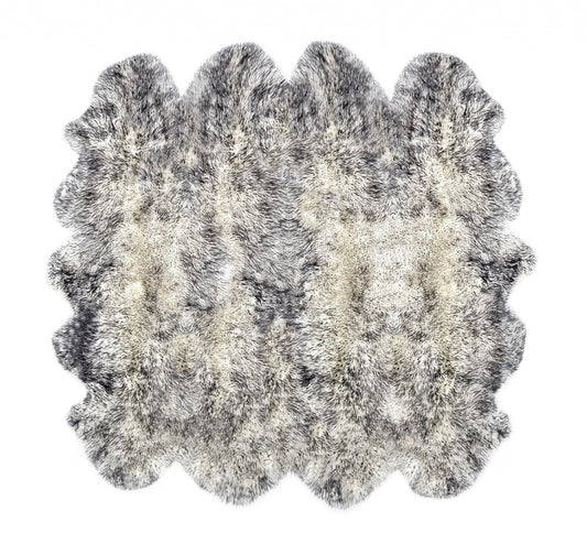 Black Animal Print Area Rug